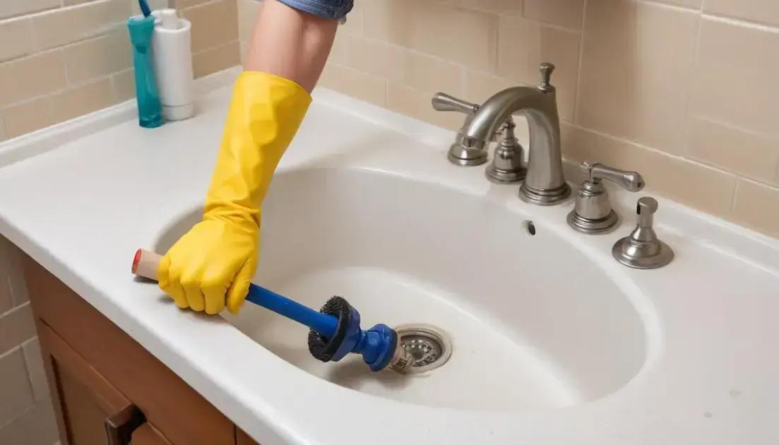 Segurança ao desentupir pia de banheiro Segurança ao desentupir pia de banheiro