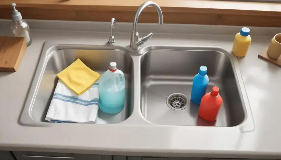 Limpeza e manutenção da pia de cozinha Limpeza e manutenção da pia de cozinha